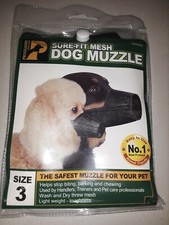 NEW Proguard Sure-Fit Dog Muzzle Mesh Size 3