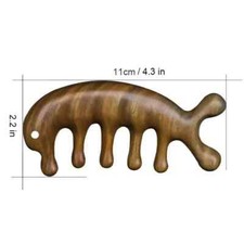 Sandalwood Massage Comb Head Meridian Scalp Comb Eye Scraping Wide Tooth Comb