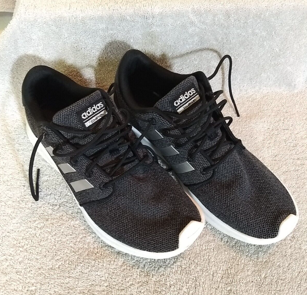 Adidas Womens Cloud Foam Black Running Shoes, Size: Pre-Owned