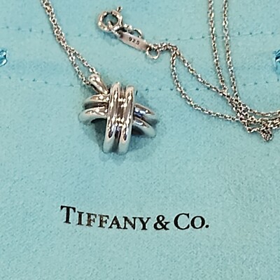 アクセサリー Tiffany & Co. Necklace Vintage 1990 Tiffany & Co. Signature X Pendant 18
