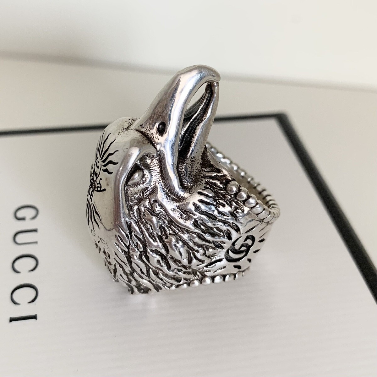 GUCCI 指輪　リング バード 鳥 silver925 シルバー　9号　箱付き GUCCI シルバーリング 箱付き サイズ9号 GUCCI 指輪 リング