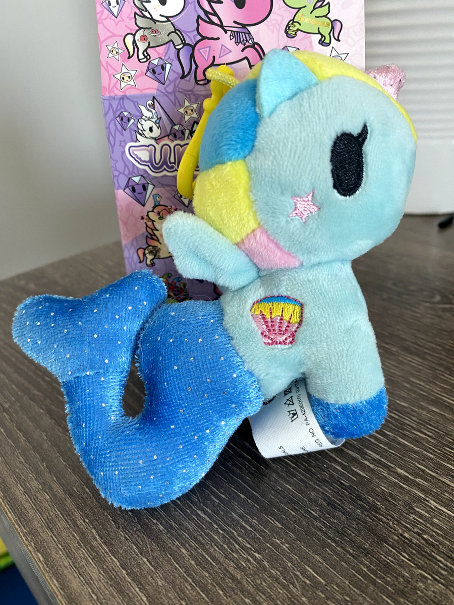 Tokidoki Mermicorno Mermaid Unicorn Keychain with seashell 4.5