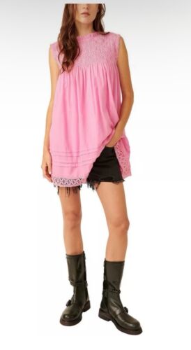 Mini Abito Free People Tinta Unita di Karitè Nuovo $168 in Magnolia Zucchero XS NUOVO CON ETICHETTE - Foto 6 di 7
