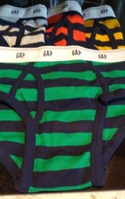New Gap Boys M 8 year Underwear Classic Briefs 4 Pack Striped