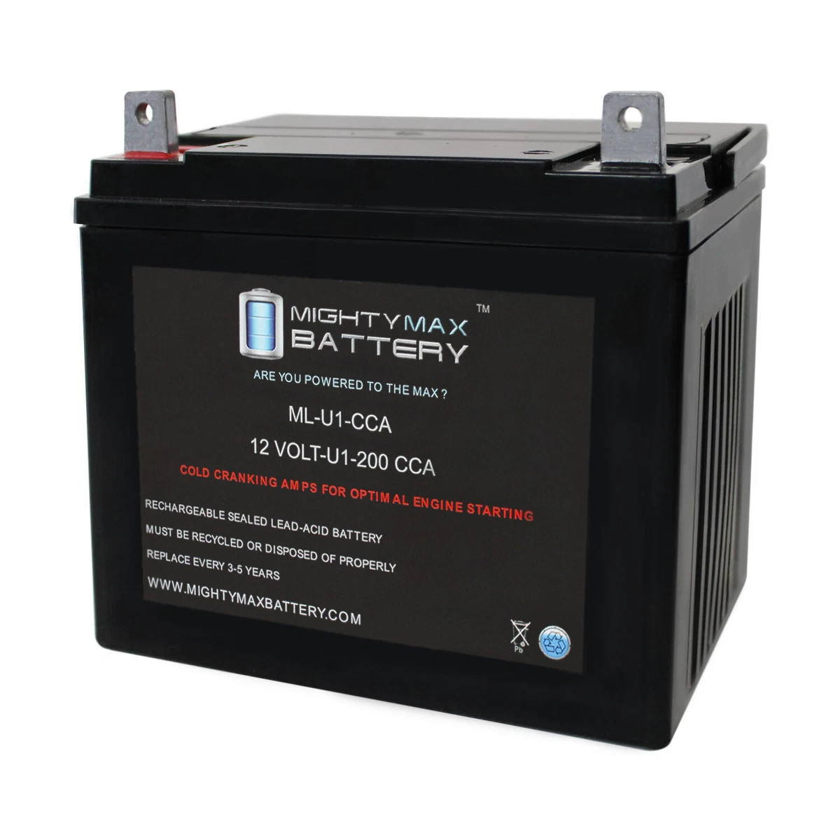 Mighty Max ML U1 12V 200CCA Battery for Hustler Super Z Lawn Tractor Mower