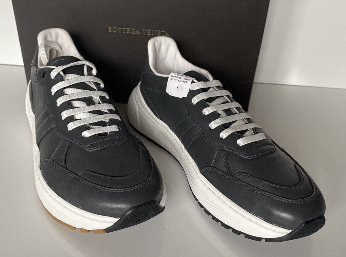 Bottega Veneta★Men's Speedster Calf Leather Gray Sneakers NIB $750 Bottega Veneta Men's Speedster Calf Leather Gray