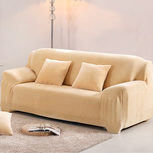 Samt Stretch Stuhl Sofabezug 1 2 3 4 Sitzer Couch Elastisch Slipper Protector - Bild 13 von 17