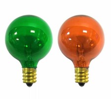 6 Count Multicolor Transparent G40 Replacement Bulbs 120v 5 Watts Incandescent