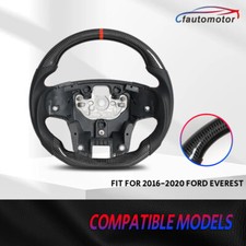 Real Carbon Fiber Steering Wheel For Ford Ranger Xl Xlt Lariat 2016-2020