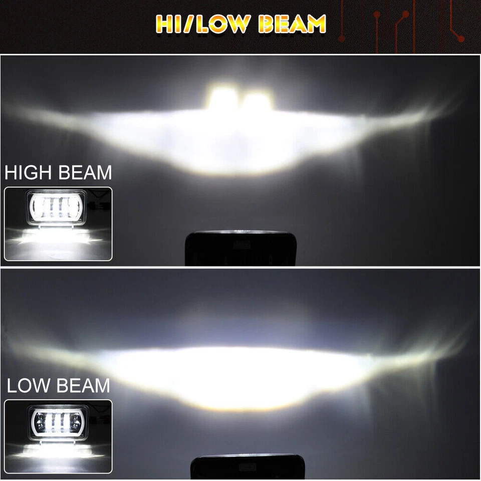 4 peças farol para Isuzu NQR NPR NPR-HD FTR 4x6" farol de LED feixe selado Hi/Lo - Imagem 3 de 4