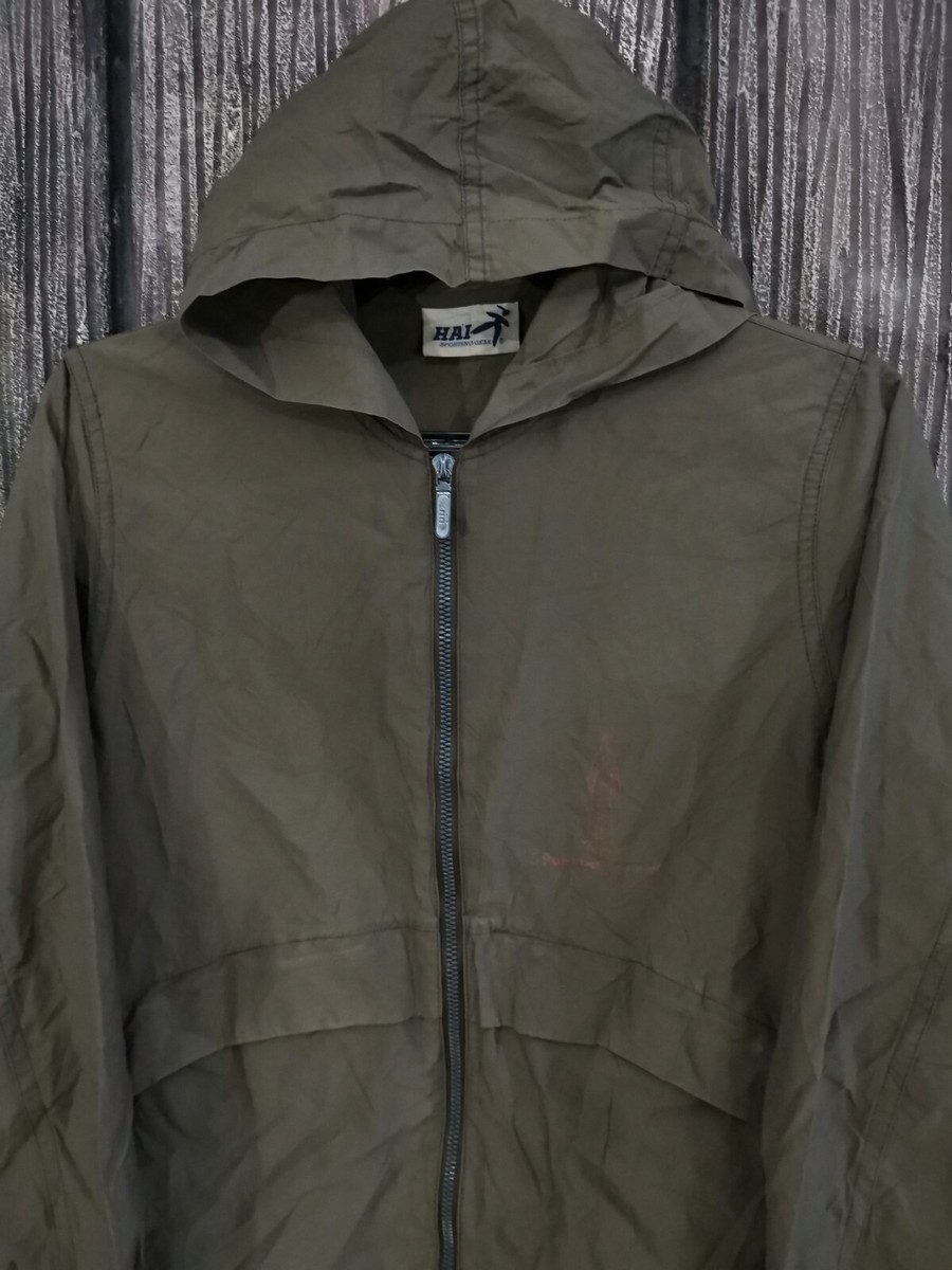 VINTAGE HAI SPORTING GEAR ISSEY MIYAKE HOODIE HOOLIGAN GREEN VINTAGE HAI SPORTING GEAR ISSEY MIYAKE HOODIE HOOLIGAN GREEN