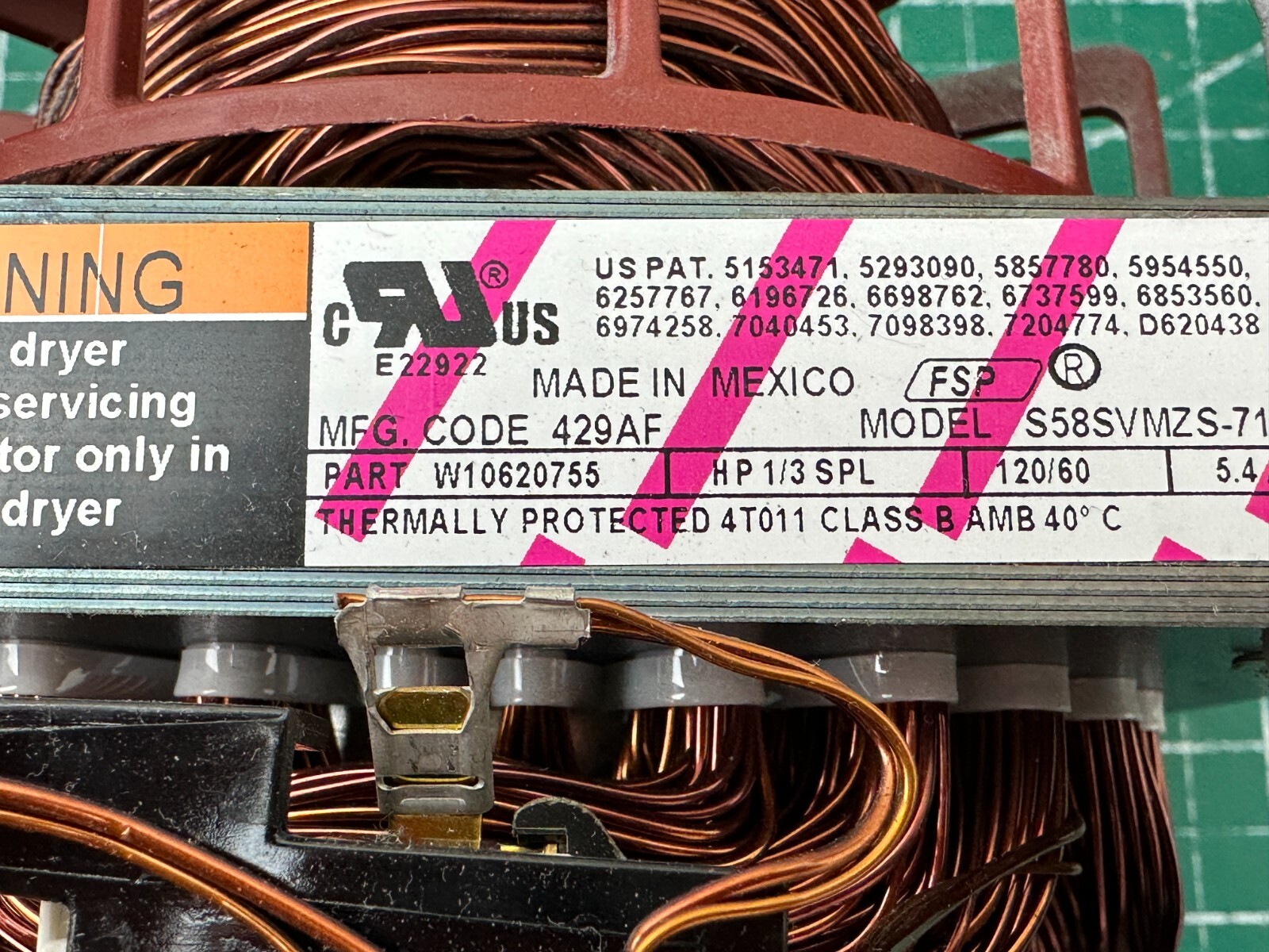 Whirlpool Dryer Motor W10620755 eBay