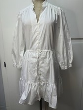 White Dress Trovata Birds of Paradise Women's Yulia Dress. Sz S  Price $378.00