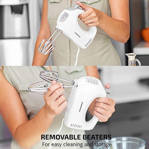🧁 5 Speed Electric Hand Mixer with Stainless Steel Whisk Beater Attachments - Picture 5 of 11