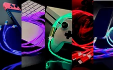 Glow in style with the 3-in-1 LED Charging Cable for Switch, Android, & iOS