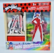 Miraculous Lady Bug 26 PIECE WOOD DRESS UP MAGNETIC New Sealed