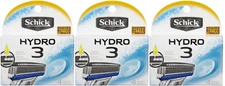 Schick Hydro3 Refill Blade Cartridges for Men, 12 Count