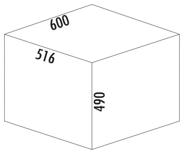 Cox Clan® 490/600-3, Abfallsammler für Frontauszüge, hellgrau, H 490 mm - Bild 2 von 2