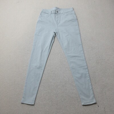 Ex M*S Jeggings Jeans Damen UK 14 L Grün Light Wash Denim Stretch EU 42 Neu ohne Etikett