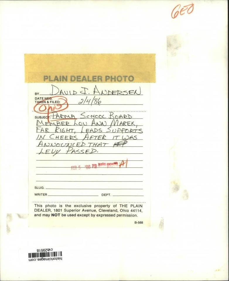 1986 Press Photo Parma School Board member Lou An Marek cvb29518 eBay