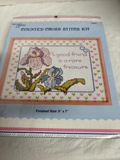 Counted Cross Stitch 9 x 7 Framed Kit "A Good Friend is a Rare Treasure" NEW