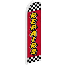 Repairs Advertising Swooper Feather Flutter Flag Mechanic RED