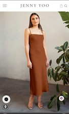 Jenny Yoo Claudia Satin Midi Dress