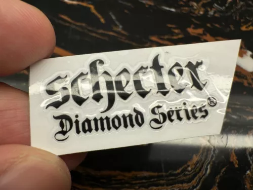 2Pcs Schecter Guitar Bass Diamond Series Headstock UV Transfer RAISED Stickers