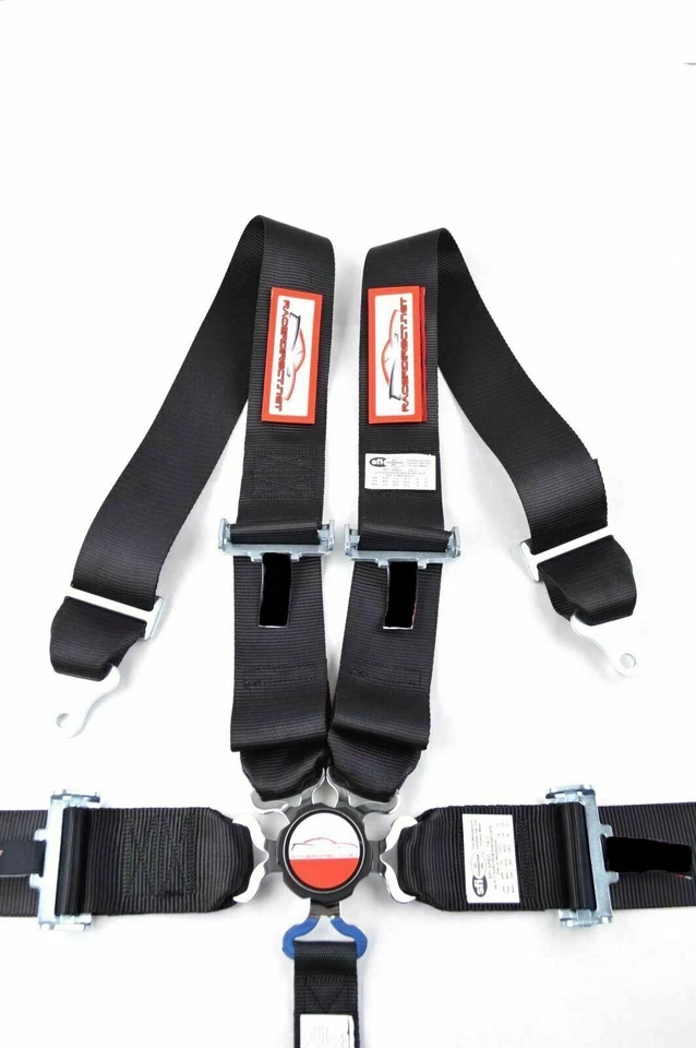 RACING HARNESS SFI 16.1 CAM LOCK 3" UNIVERSAL 5 POINT BOLT OR WRAP BLACK - Image 4 of 4