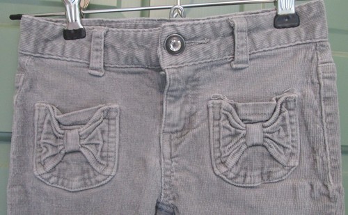 Crazy 8 Girls Gray Corduroy Pants Size 5 - Picture 2 of 7