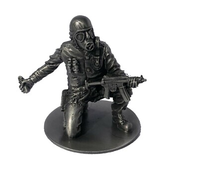 Zinn SAS CRW Kniende Figur HK MP5 + Betäubungsgranate (um 1980) CL Miniaturen