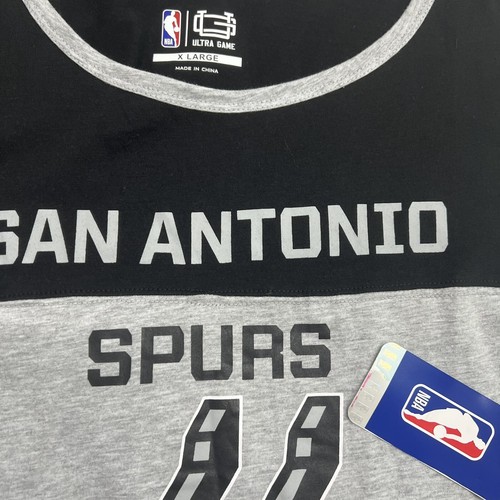 NEW San Antonio Spurs 3/4 Sleeve Tee Shirt Women XL Pullover Black Gray Logo - Picture 4 of 14