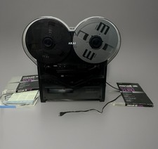 Nice Akai Gx-747 Reel To Reel Tape Deck + 3 Reel Tapes - Works!