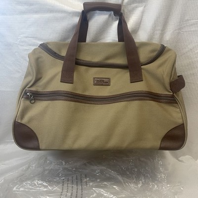 Bella Russo Brown Canvas Soft Duffel Bag, NEW IN BAG WITH PULL OUT HANDLE