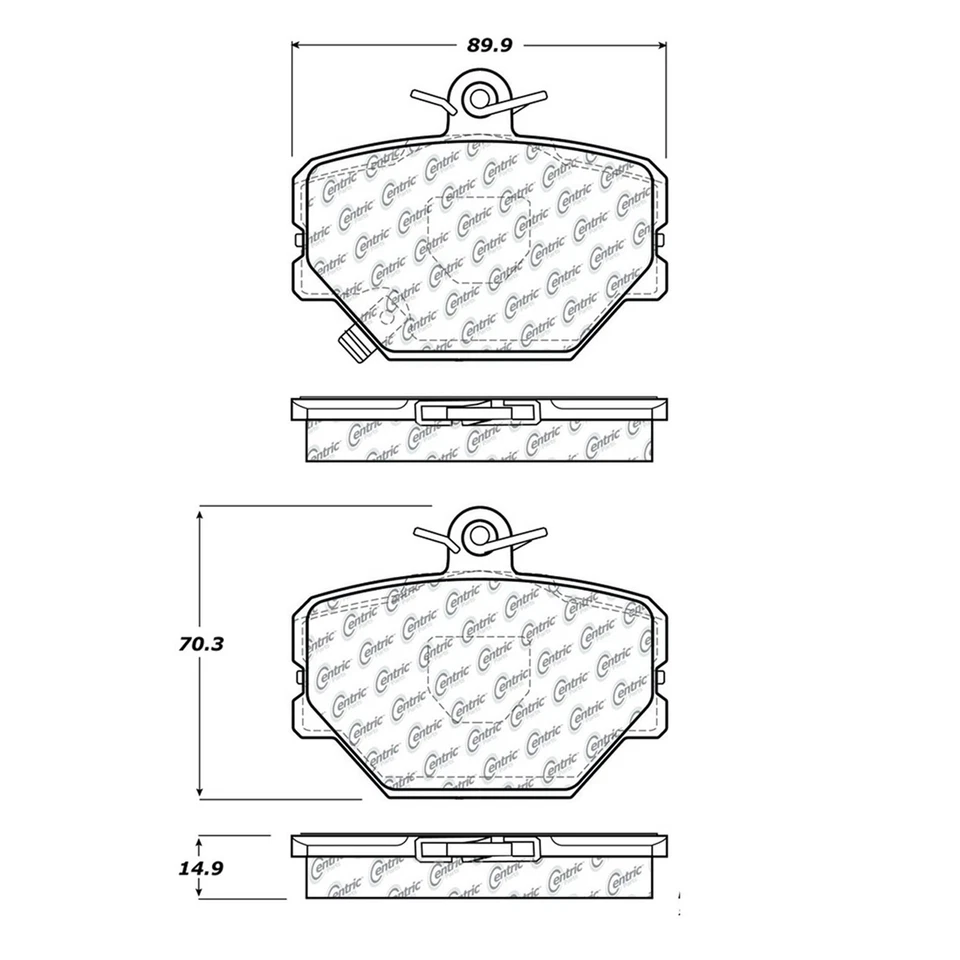 Front Disc Brake Pad Set Disc Brake Rotor fits 2004-2005 Smart Roadster - Image 3 of 4