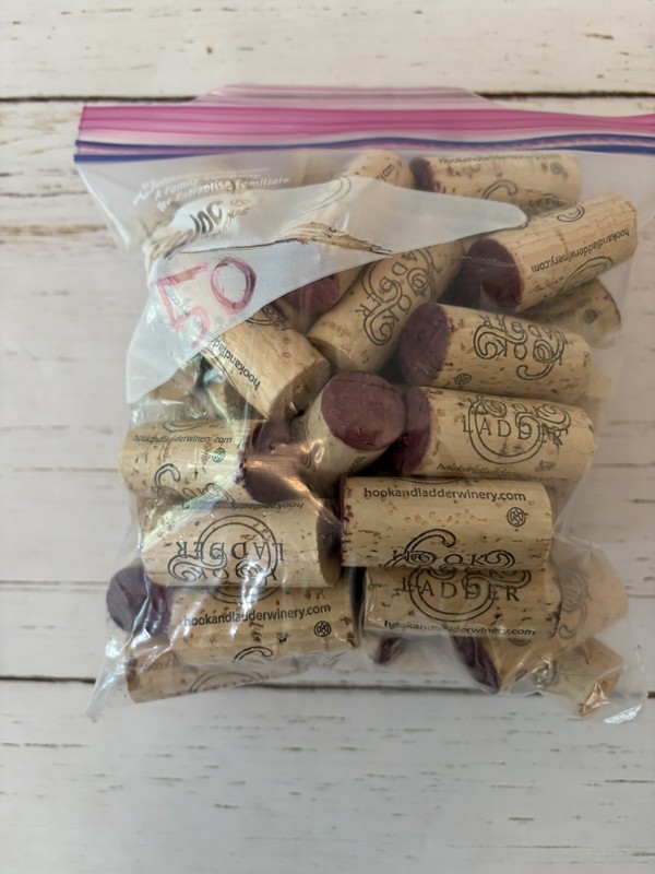 Lot of 50 Hook & Ladder Brand Wine Corks - Great for DIY Craft or Art Supplies