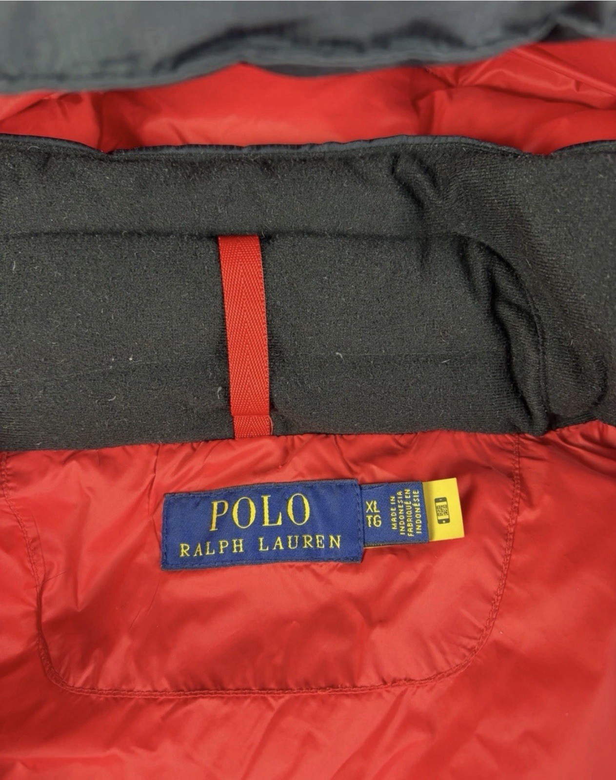 Polo Ralph Lauren Jacket Mens XL Black Big Pony Hooded Puffer Down Coat Full Zip image 2