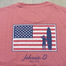 JOHNNIE O Mens XL T SHIRT AMERICAN DREAM BANDANA PINK RED DALE 2.0 GOLF TEE