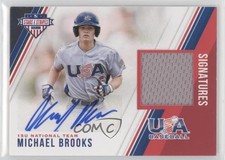 2018 Panini USA Baseball Stars & Stripes 165/199 Michael Brooks #58 Auto or7