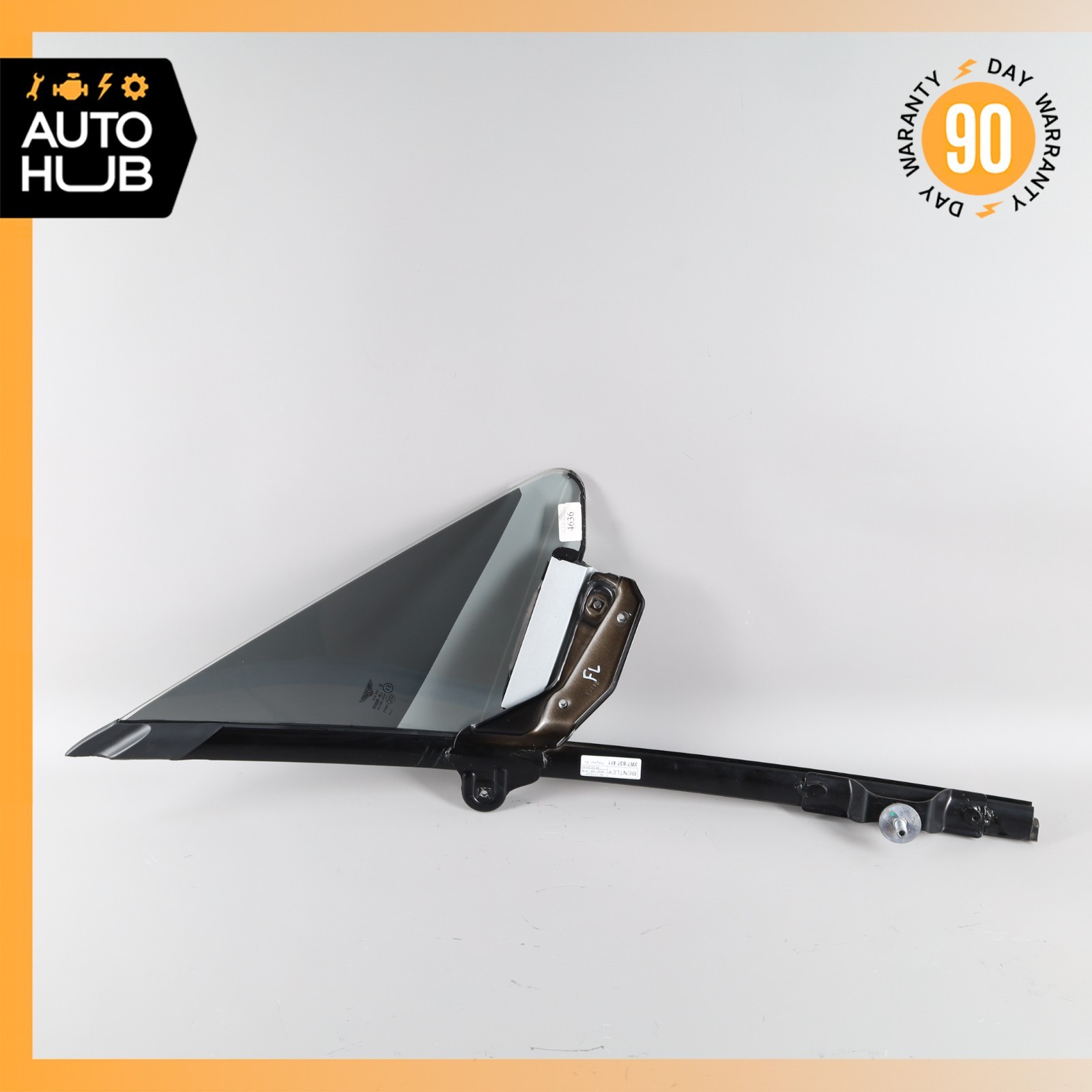 07-18 Bentley Continental GTC Front Left Side Door Vent Window Glass OEM 32k