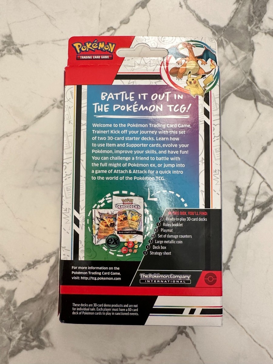 Pokemon Demo Deck Learn to Play Pikachu ex and Charizard ex SEALED TCG PLAY  LAB | eBay