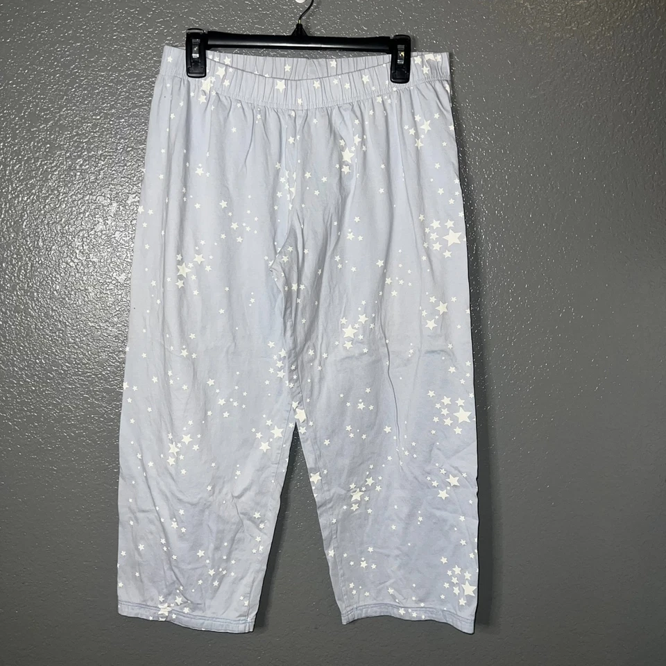 Pantalones de pijama para mujer Primark Cares medio azul claro estampado de estrellas salón Foto 3 de 4