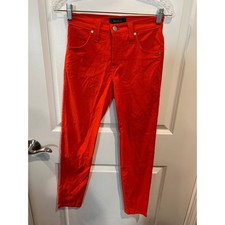 Karen Kane Womens Slim Leg Pants Made in USA Orange Size 4