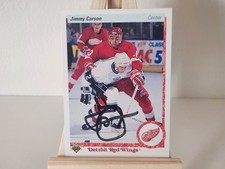 1990-91 Upper Deck Jimmy Carson Detroit Red Wings Autographed Card #132