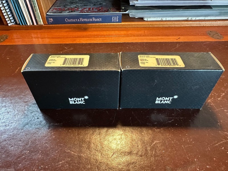 Montblanc Ink Black 50ml Bottle #39100 Sealed New Old Stock Lot Of 2