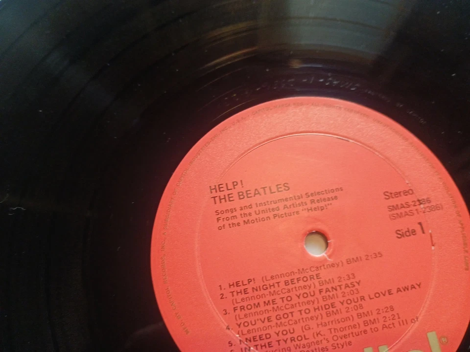 The Beatles * HELP!* 1976 * SMAS 2683 *  RARE * MISPRINTED LABEL * EXCELLENT - Image 4 of 4