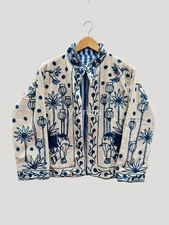 Uzbek Suzani Jacket Handmade Embroidered Boho Festival Coat Gypsy Style