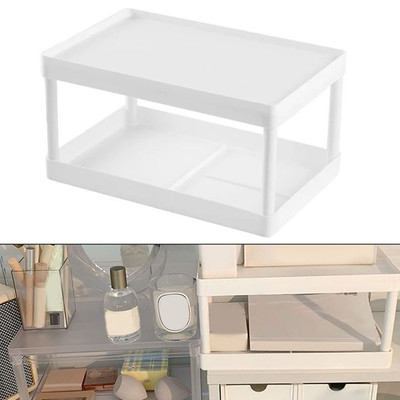 Stilvolles zweistufiges Schreibtischregal für Kosmetik und für Büro-Essentials