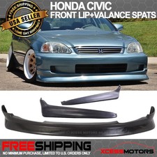 Fit 99-00 Civic Ek 24d Cs Pu Front Bumper Lip Spoiler Valance Spats Rear Lip