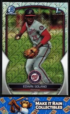 Edwin Solano 1st 2023 Bowman Chrome Prospects Mojo Refractor #BCP-169 Nationals
